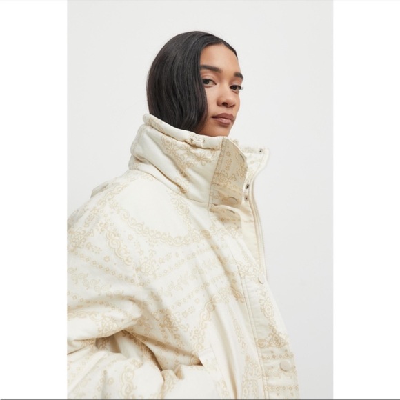 BDG Isla Linen Printed Puffer Jacket - Picture 6 of 7